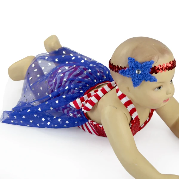 Юбка пачка для девочек Комбинезон с лентой на голову звезды блестками лямкой шее