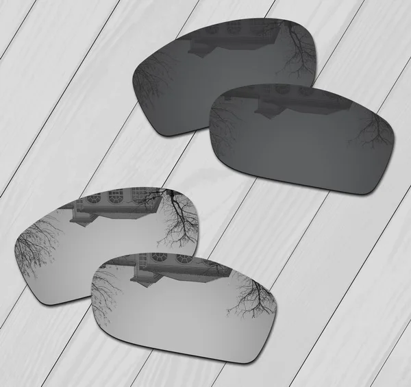 Black-Silver E.O.S поляризованные улучшенная замена линз для Oakley Солнцезащитные очки с челюстью-множественный выбор - Цвет линз: Black-Silver