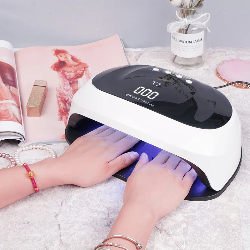 Профессиональный UV LED лампа для ногтей сушилка 72W фары с фототерапии машина сушка