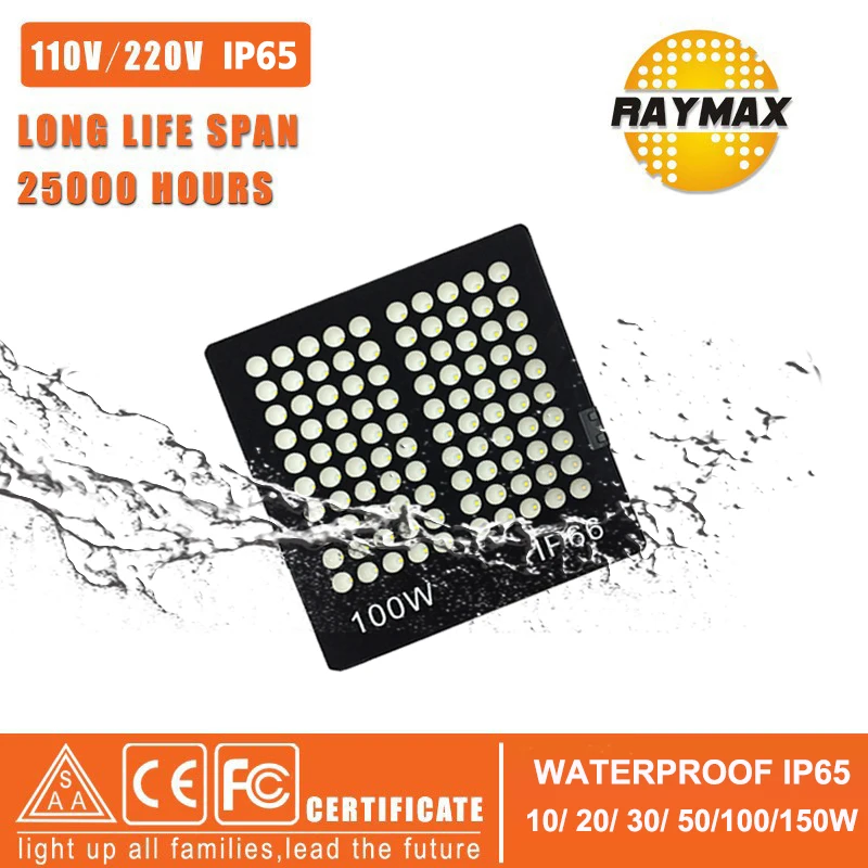 Белый Светодиодный прожектор IP66 Водонепроницаемый 50 W/100 W/150 W