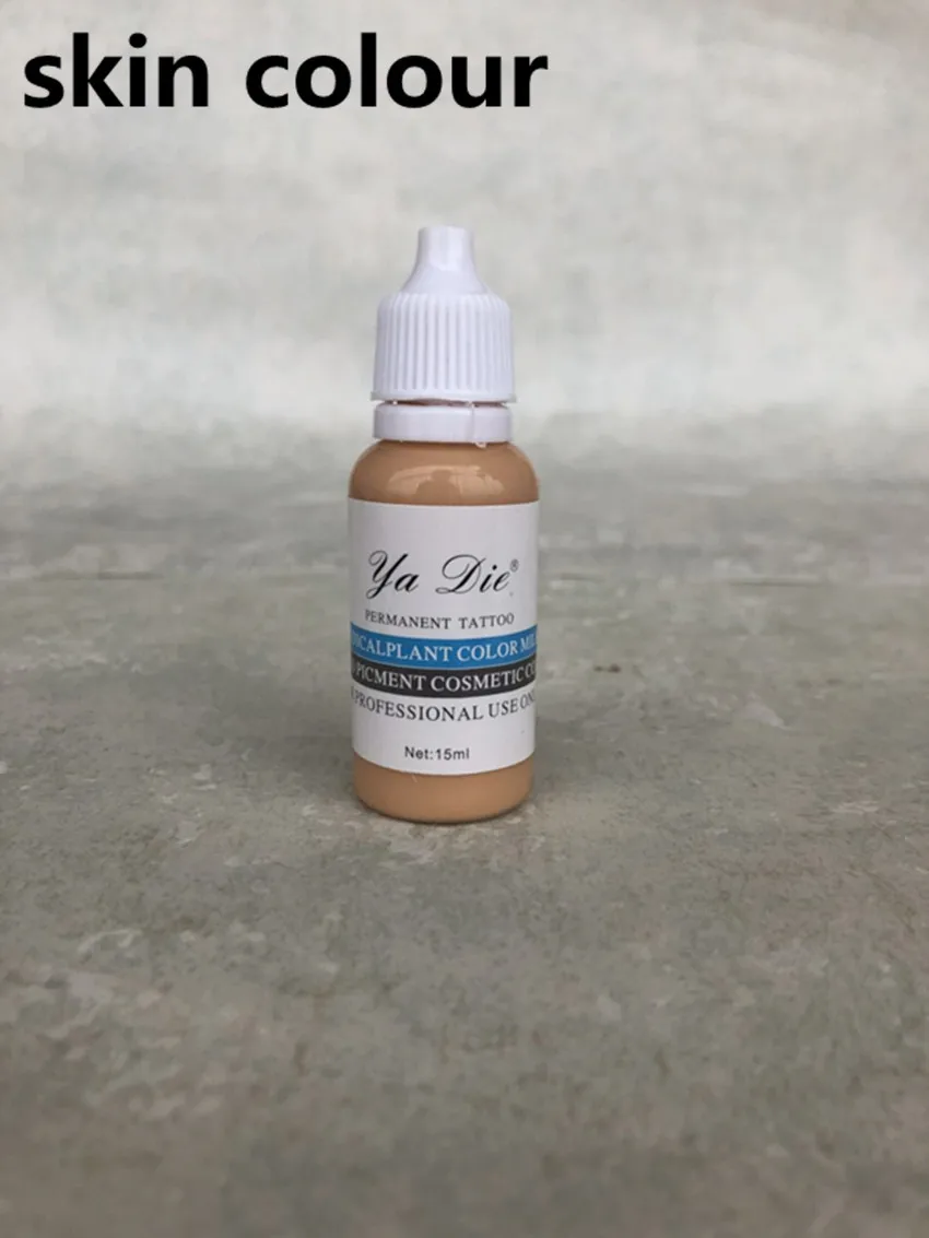 skin colour 1 флакон 15 мл Перманентный макияж микро пигментный краситель блеск для губ Перманентный карандаш для бровей Татуировка чернила изменение цвета губ инструмент для красоты - Цвет: skin colour