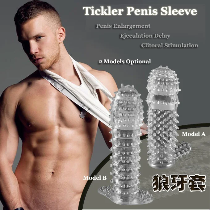 Cystal Tickler увеличитель пениса Мужской t удлинитель эластичный силиконовый рукав
