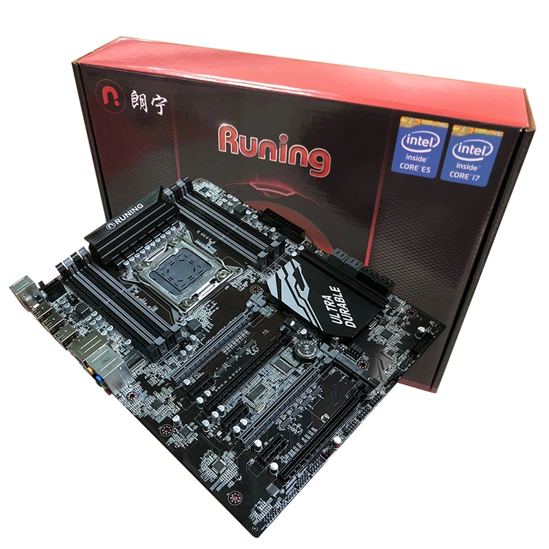 Новинка! Runing Super ATX X79 LGA2011 материнская плата 8 разъемов DDR3 DIMM max 8*16G память Xeon E5 2620 V2