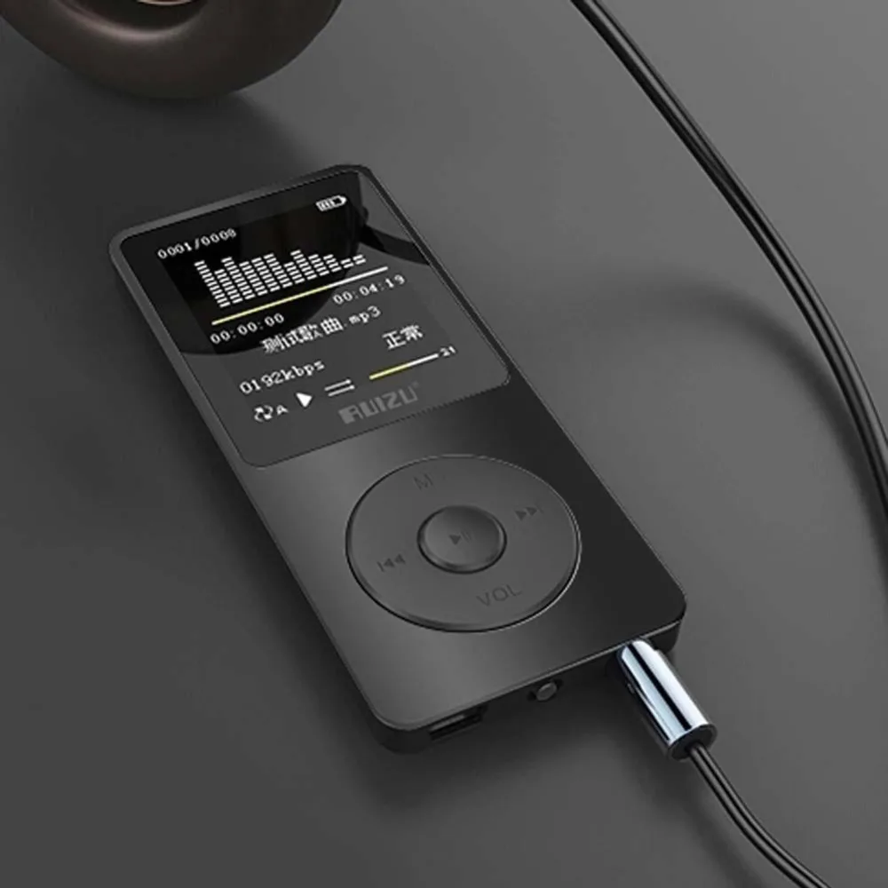 RUIZU X02 Ультратонкий MP3-плеер Usb 4 ГБ для хранения 1 8 дюймов экран Play 80h Высокое