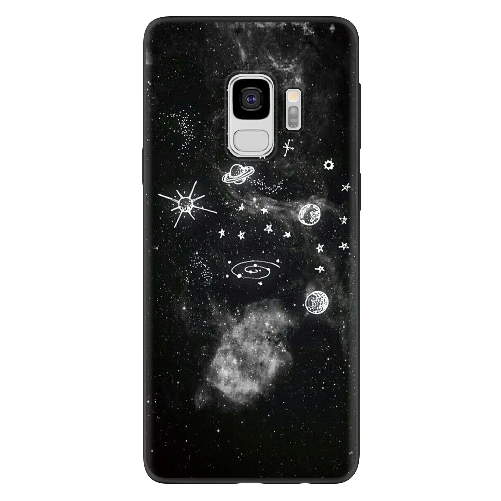 Мультфильм Космос Луна Крышка для samsung Galaxy J5 J6 J7 Prime J3 J4 J6 плюс S6 S7 край S8 S9 S10 плюс S10e чехол