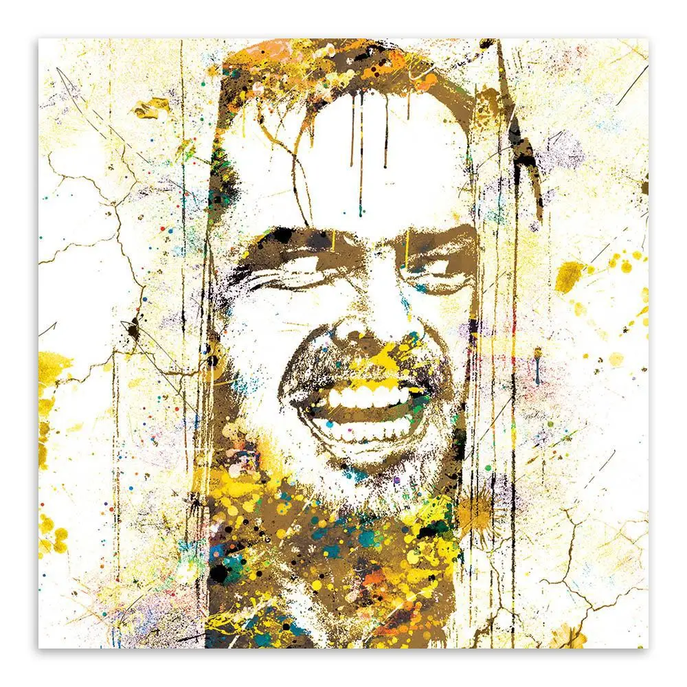 Original watercolor Kubrick Shining Horror Movie Poster Painting Heart Creative Home Decoration Core | Дом и сад