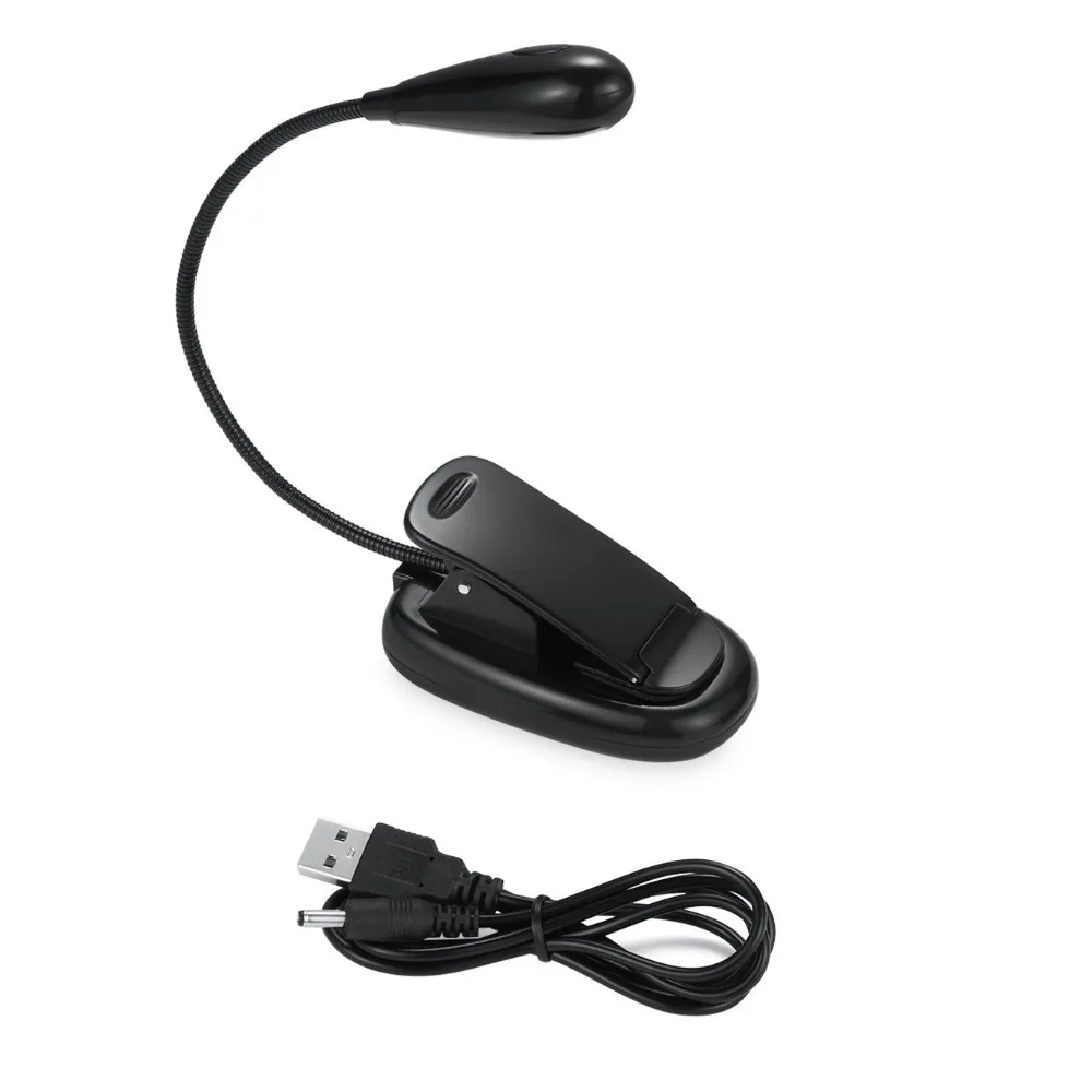 Клип, чтение, ChenFec 4 светодиодный USB светильник для компьютера и глаз-книга света, гибкая лампа для чтения на клипсе в постели и Портативный