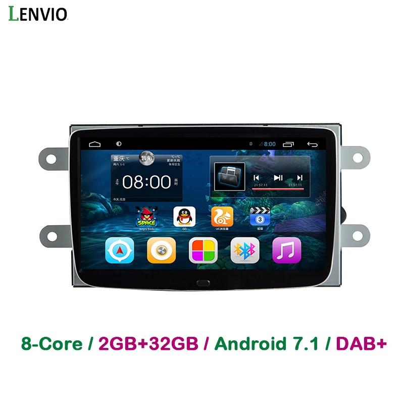 Автомобильный GPS навигатор Lenvio RAM 2 ГБ + 32 Android 7 1 для Renault Duster 2013 2014 2015 2016