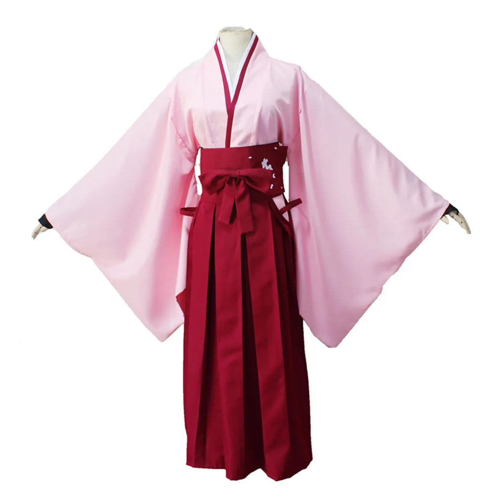 Аниме FGO Fate Grand Order Sakura Saber Okita Souji Kendo Uniform Косплей Костюм Полный комплект кимоно