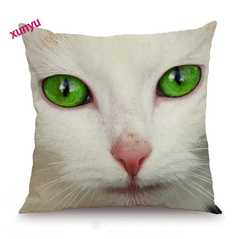 XUNYU White чехол для подушки с кошкой Cute наволочка животным детская комната