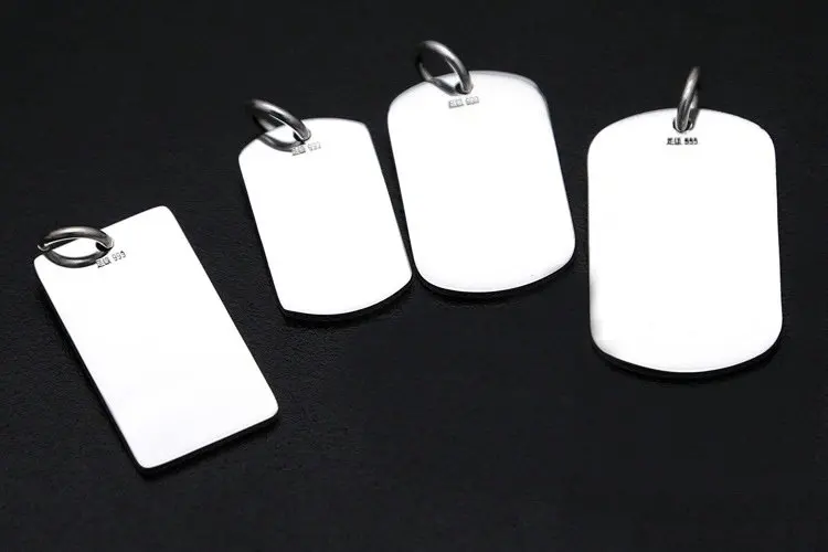 Настоящее серебро 999 DIY ID бирка кулон ожерелье Гравировка слово хорошее