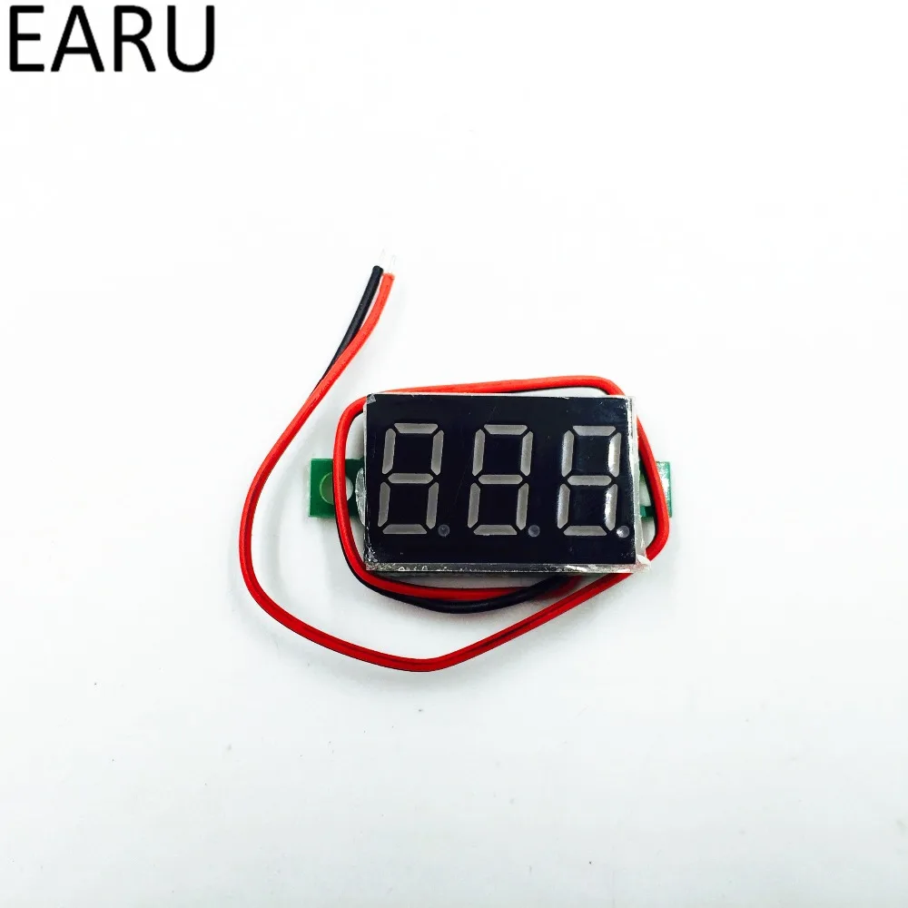 Red LED Display Mini Digital 4.5v-30v Voltmeter Tester Voltage Panel Meter For Electromobile Motorcycle Car Blue Green Hot Sale images - 6