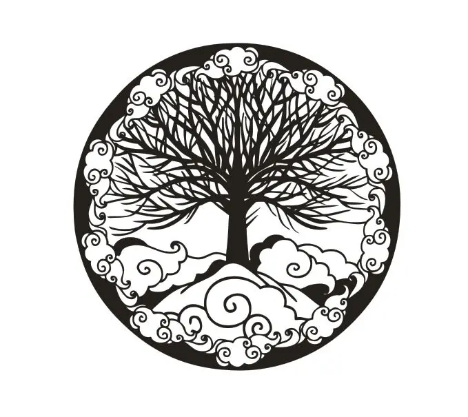 Виниловая настенная наклейка Life Circle Декор для дома и спальни на стену в стиле