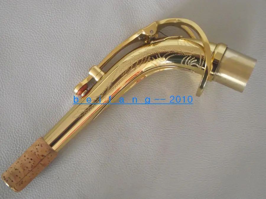 

New Alto saxophone neck gold lacquer Brass Material Sax parts