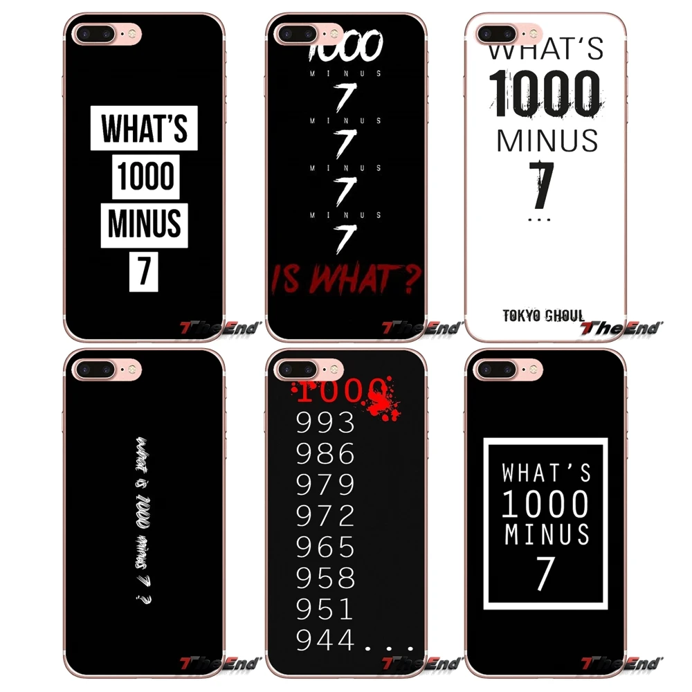 What's 1000 минус 7 tokyo ghoul Quote чехол для Samsung Galaxy S3 S4 S5 MINI S6 S7 edge S8 Plus Note 2 3 4 5 Grand Core Prime|case