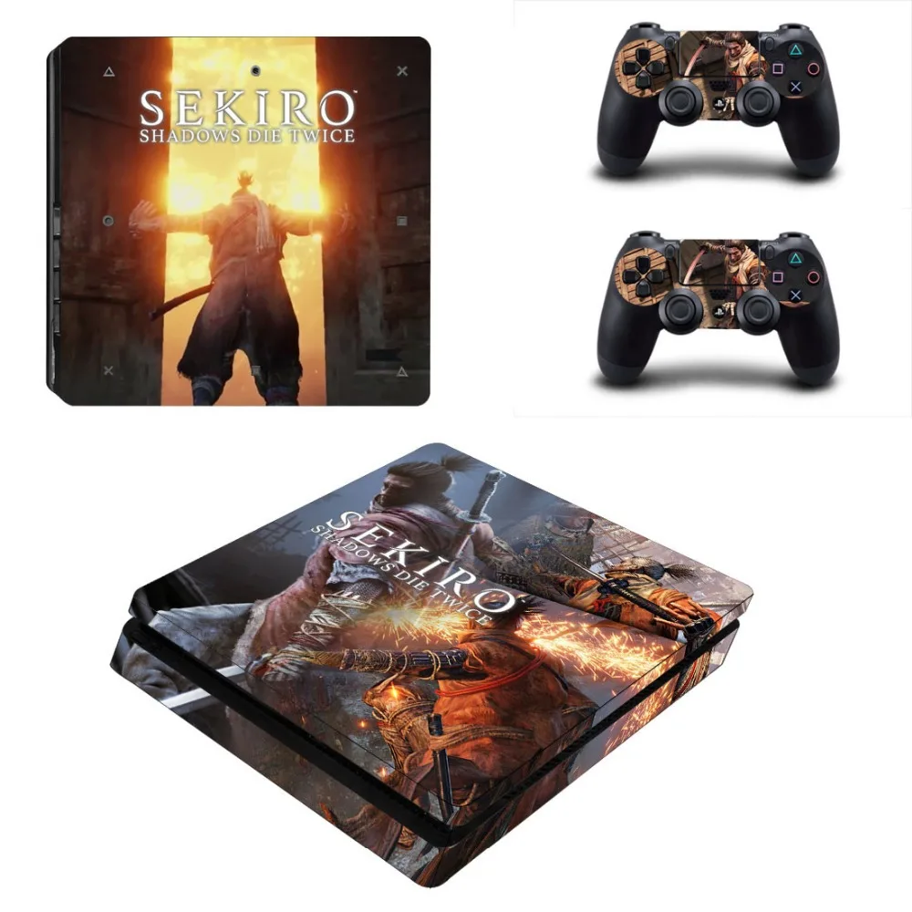 Стикеры для Playstation 4 Slim PS4 Slim консоли покрытия отличительные знаки контроллеры игры кожи Sekiro-тени Die дважды Стикеры s