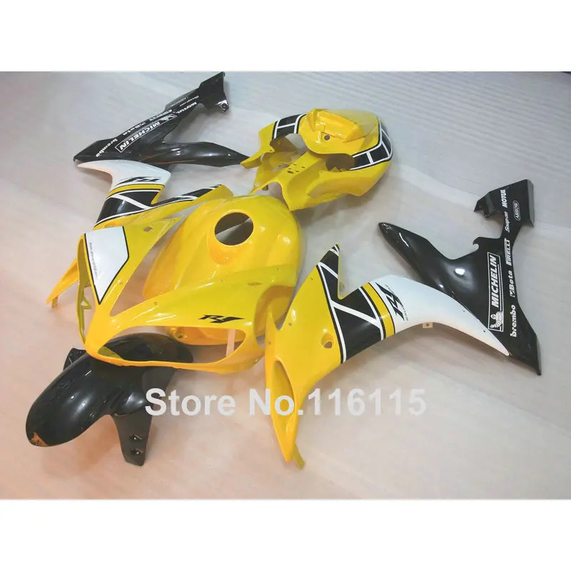 Высококачественные обтекатели под давлением для YAMAHA YZF R1 2004 2005 2006 черные белые
