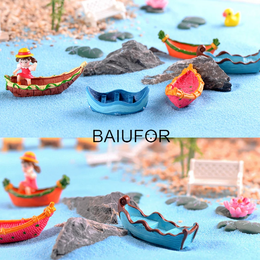 BAIUFOR карамельные цвета лодка фантастический корабль фея декор для сада