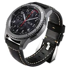 Кожаный ремешок 22 мм для Samsung Galaxy watch 3 45 мм46 мм Gear s3 Frontier, браслет для умных часов Huawei watch GT-2-2e-pro GT2E