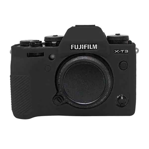 Black PULUZ мягкий силиконовый защитный чехол для FUJIFILM XT3 резиновый защитный чехол для камеры - Цвет: Black
