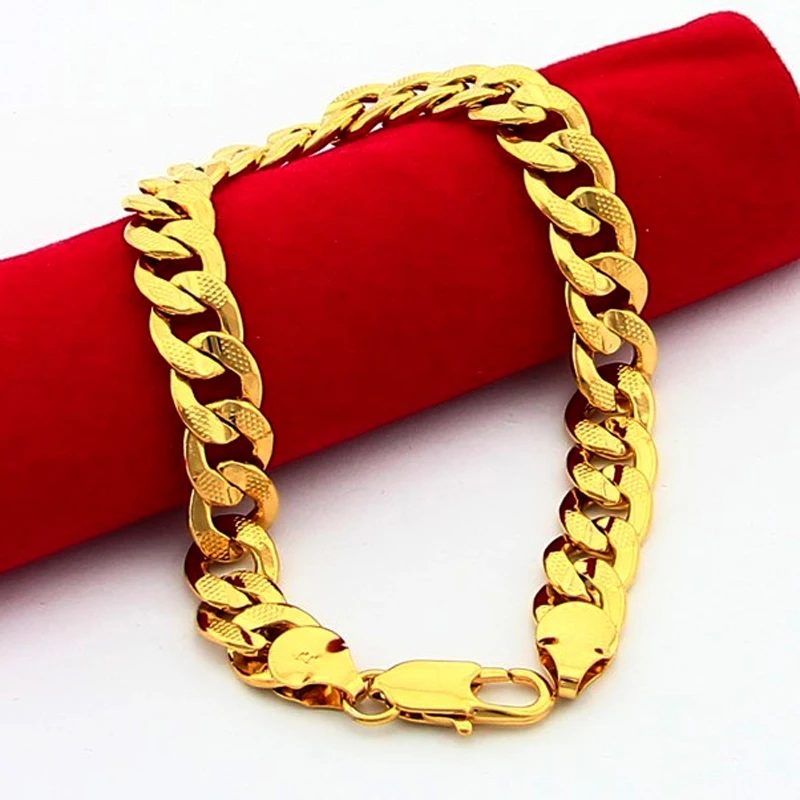 

men jewelry drop SHIPPING,wholesale fashion gold color 10MM MEN'S BRACELET ,fashion bracelet