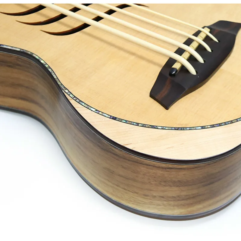 Электрическая цельная ель безрезная укулеле бас 30 дюймов Ubass гитара 4 струны мини
