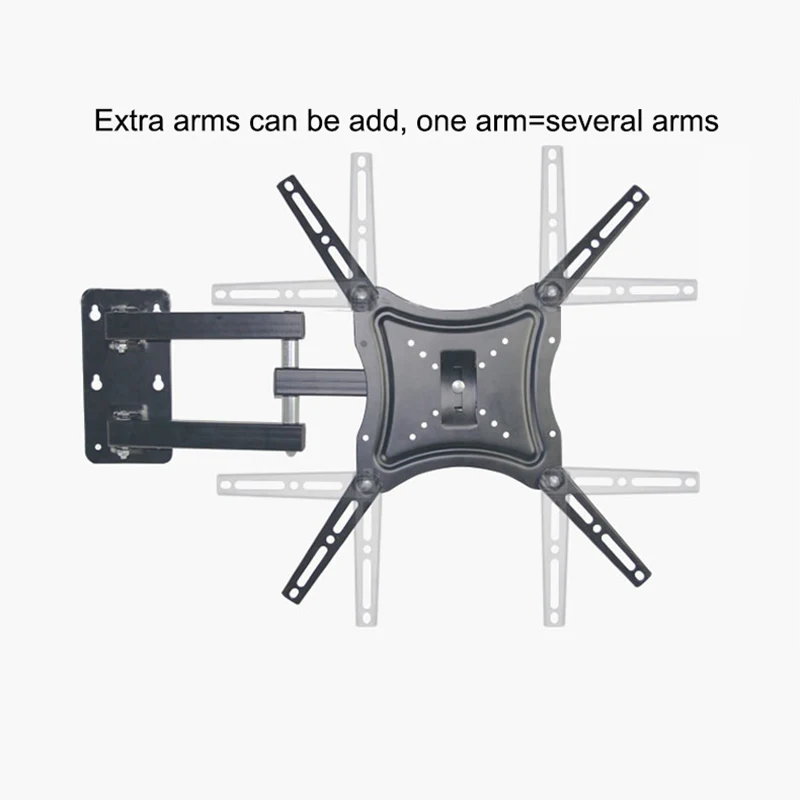 TV Wall Mount for 14-46&quot LED Plasma Flat Monitor up to 110lbs VESA 400x400 with Full Motion Swivel Articulating Extension Arm |