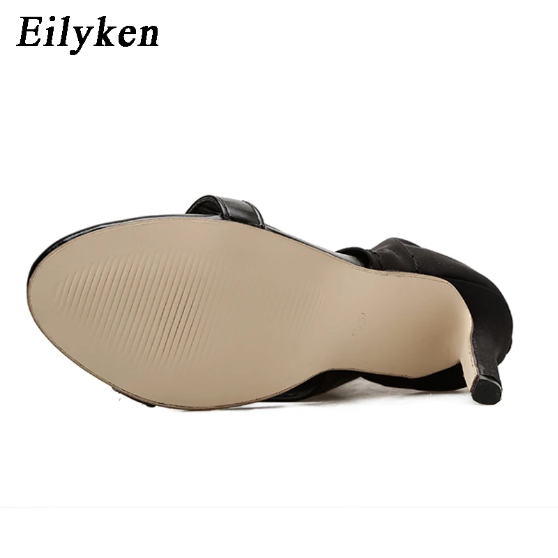 Eilyken/Новинка года; женские сандалии сексуальный Гладиатор; открытые сандалии обувь с открытым носком Женские Ботильоны на каблуке Размеры 35-40