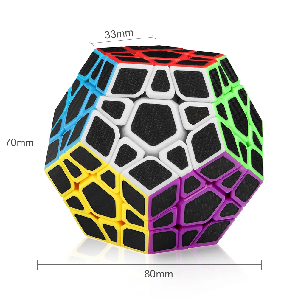 D FantiX углеродное волокно Dodecahedron скоростной куб 3x3 Головоломка Куб игрушки для