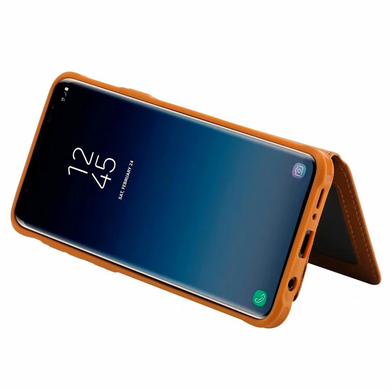 Для samsung Galaxy S9 S8 Plus кожаный чехол на молнии для телефона samsung Galaxy Note 9 8 чехол-кошелек с карманом