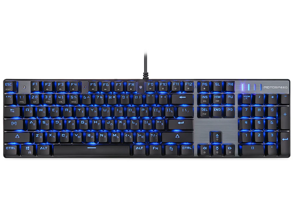 Русская/английская версия Motospeed CK104 игровая механическая клавиатура с RGB подсветкой 104 клавиш синий/красный переключатель Проводная клавиатура для геймера