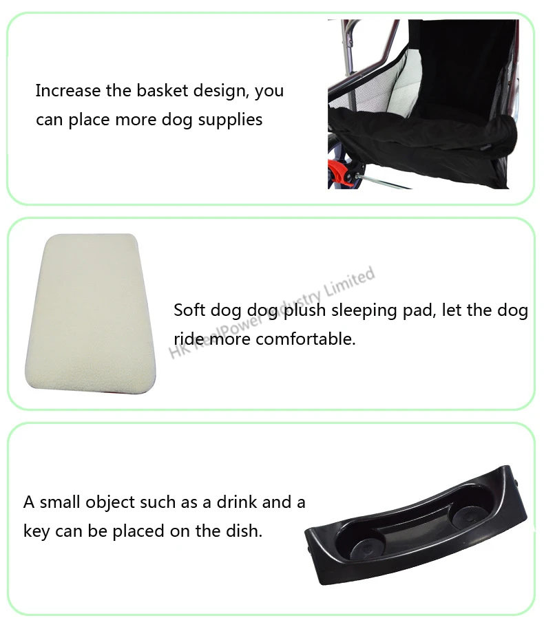 Легковесная Складная коляска с 3 колесами для домашних животных, для кошек, собак, удобная коляска для хранения со съемными дисками, мягкие спальные коврики, амортизатор