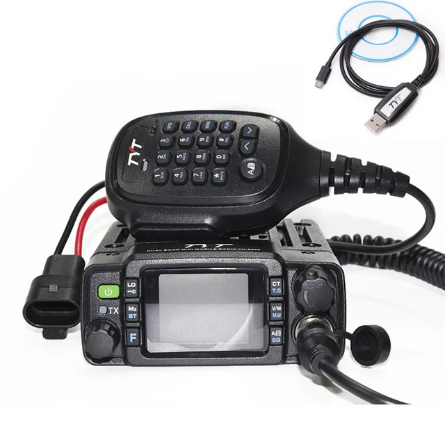 TYT TH-8600 мини двухдиапазонный радиоприемник IP67 Водонепроницаемый Мобильный приемопередатчик 136-174 МГц/400-480 МГц 25 Вт любительский автомобильный радиоприемник - Цвет: add usb cable