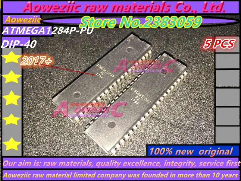 Aoweziic 2017 + 100 новый оригинальный ATMEGA1284P фонарь TQFP44 QFN44 DIP-40 микроконтроллер |
