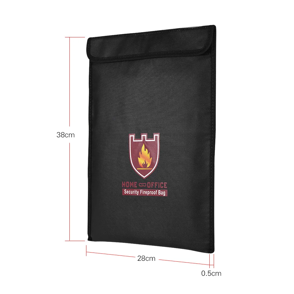 size 38x28x0.5cm Огнестойкая Защитная Сумка для документов, Сумка для документов, сумка для наличных, банковских карт, паспорта, ценные вещи, органайзер, держатель, безопасное хранение - Цвет: size 38x28x0.5cm