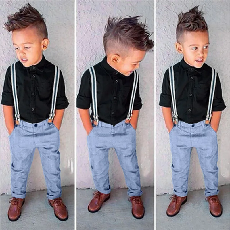 Одежда для мальчиков 1 комплект футболка с длинным рукавом маленьких топ +