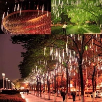 new year 50cm outdoor meteor shower rain warm white led string lights waterproof for christmas wedding party decoration