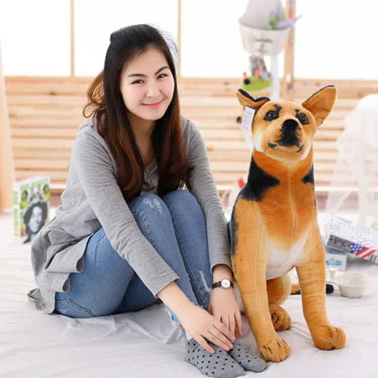 [Новое] 90 см Pet овчарки и кости мягкие плюшевые куклы игрушка-симулятор животного