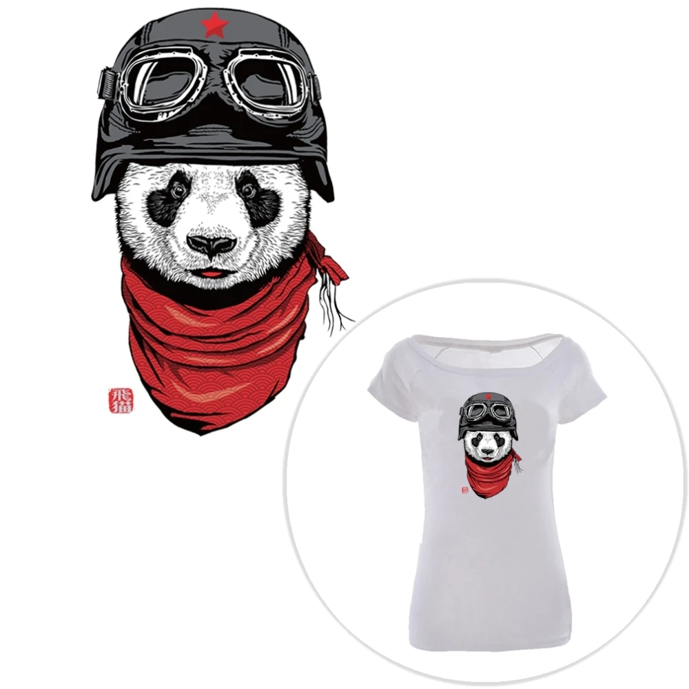9 8x5 &quotFly Panda Pilot Patch утюг на ткани футболки Платья патчи A level моющиеся
