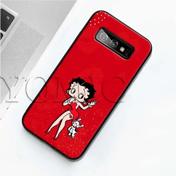 006 Betty Boop черный силиконовый чехол для samsung Galaxy S10 S10e S8 S9 плюс S7 A40 A50 A70 Note 8 9 мягкий чехол - Цвет: 006