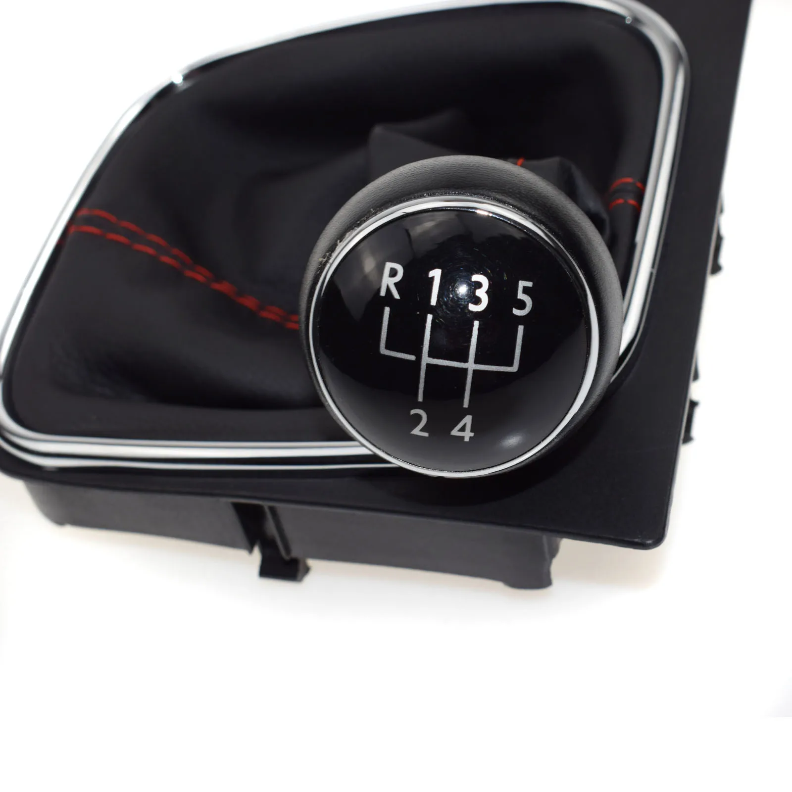 WOLFIGO 5 скоростная ручная кожаная ручка переключения передач для VW Golf MK5 MK6 Jetta MK3 MK4