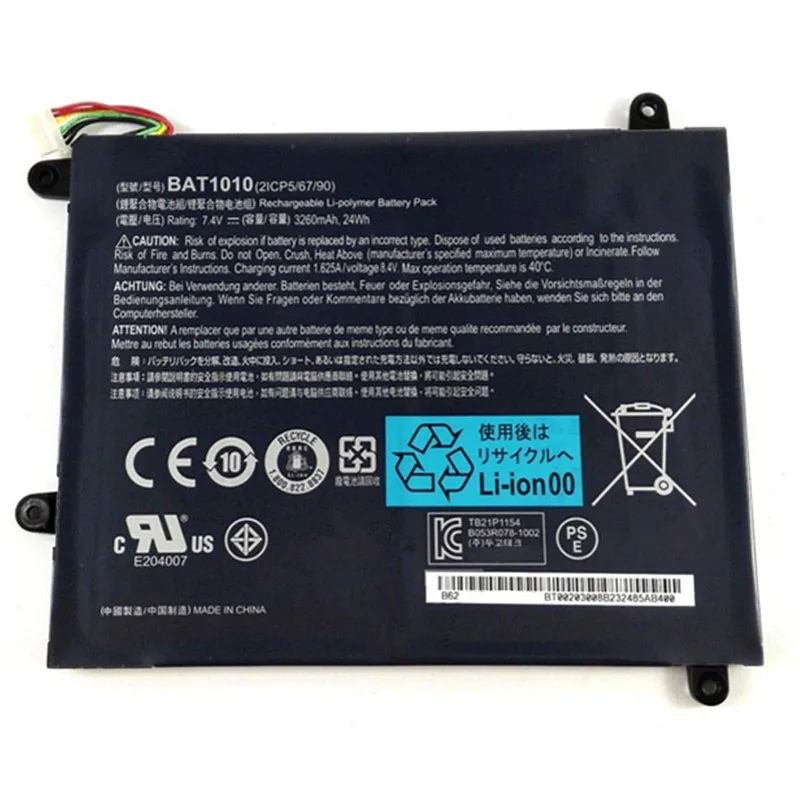 7 xinbox 24Wh 7,4 V BAT1010 с рукавом "летучая мышь" 1010 Батарея для acer планшеты acer Iconia A500 A501 Серия ноутбуков BT.00203.002 BT.00203.008 BT00207001
