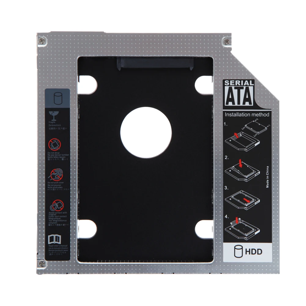 Высококачественный Магниевый сплав 2 дюйма 9 5 мм SATA HDD SSD жесткий диск Caddy Bay для