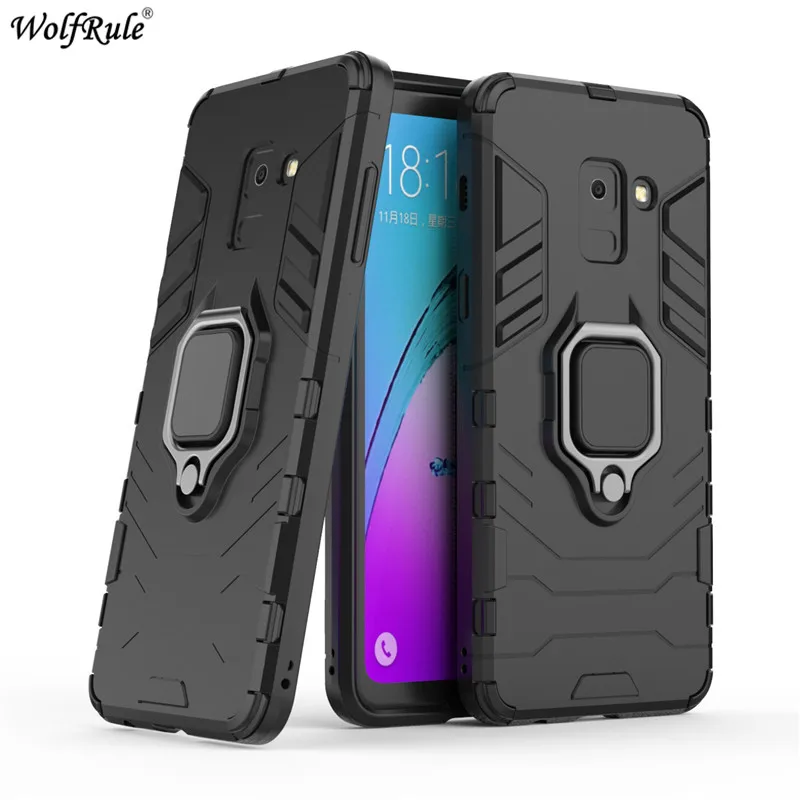 

For Cover Samsung Galaxy A8 2018 Case Ring Holder Armor Phone Case For Samsung A8 2018 Cover Capa For Samsung A8 2018 A530 5.6''