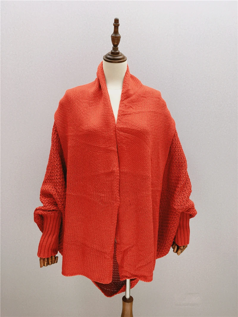

Fashion Long Coat Chaqueta Mujer Office Lady Roupas Feminina Open Stitch Cardigan Feminino Batwing Sleeve Harajuku Solid Tricot