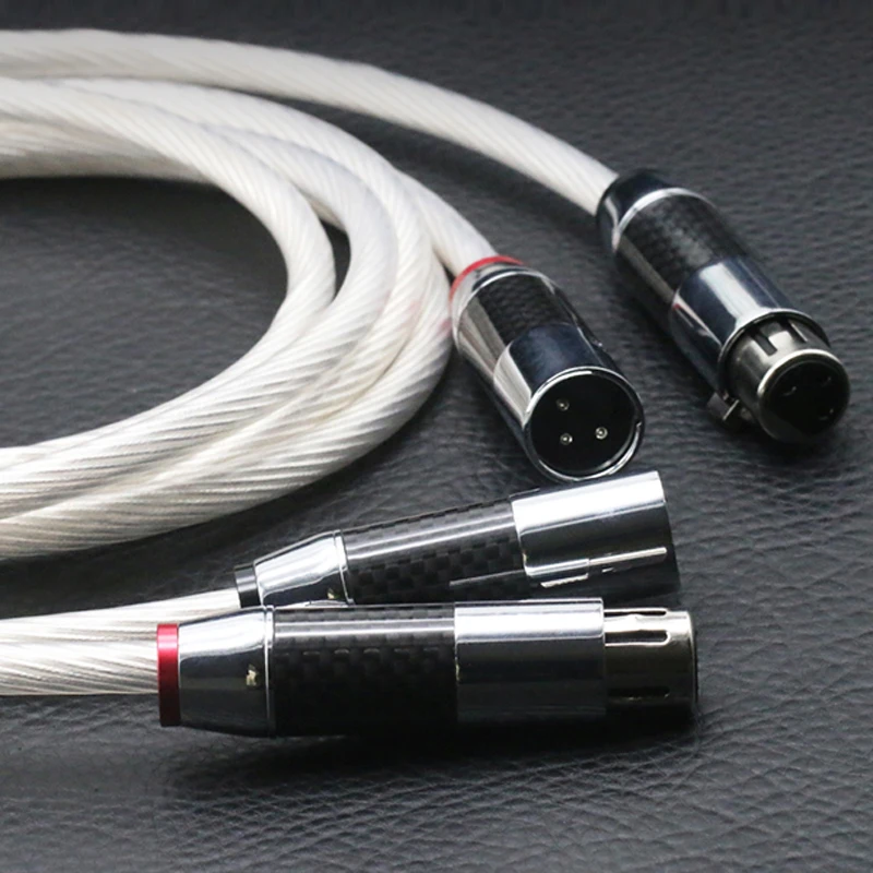Кабель Hifi 5N OCC 2 XLR папа Мама однотонный аудио кабель Hi End 3 Pin разъемы для микрофона