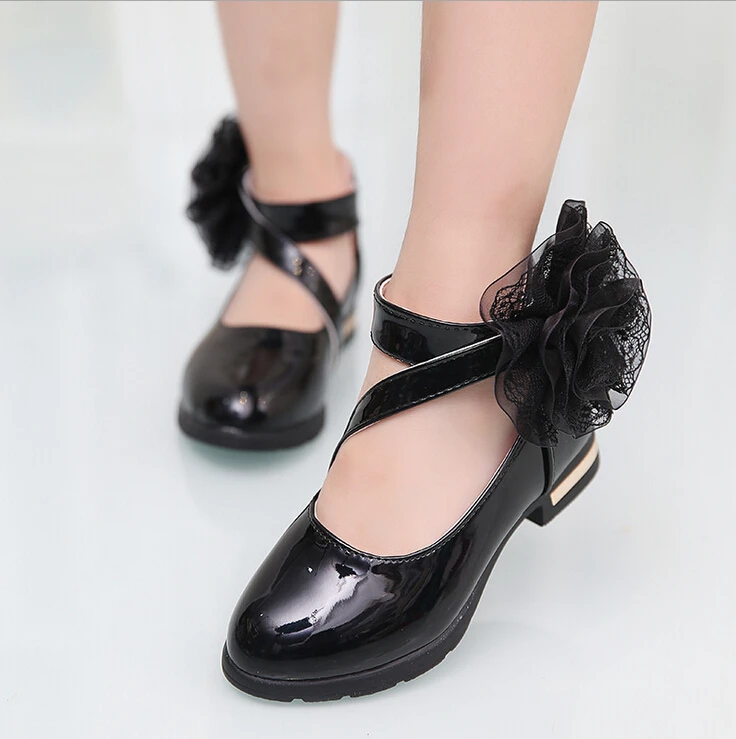 Новинка 2017 года Обувь для девочек принцесса Повседневная кожаная обувь стильные