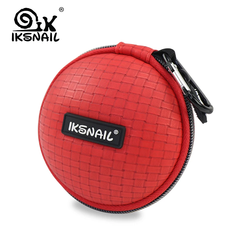 IKSNAIL Colorful Earphone Bags Portable Hold Case Round Storage Carrying Hard Bag Box For Earphone Headphone Earbuds Memory Card