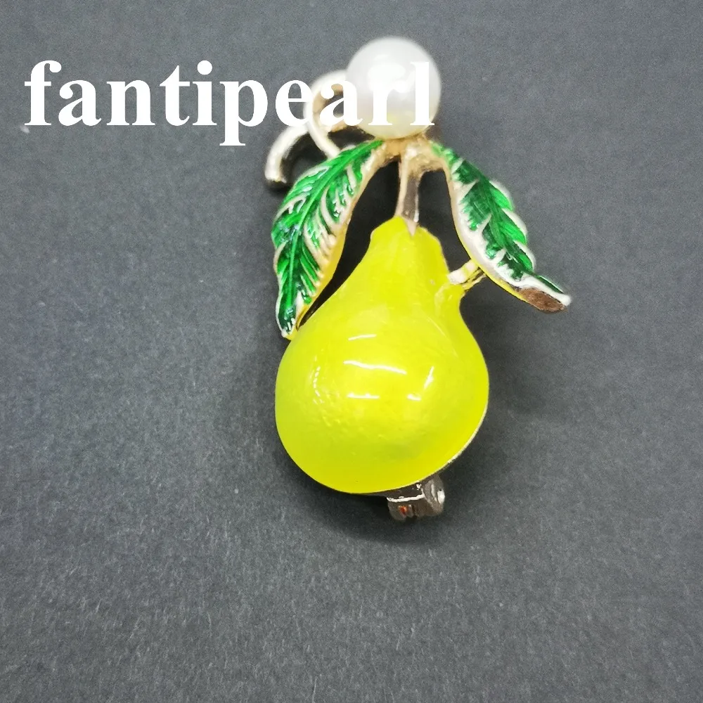Cute pearl Brooches Rhinestone Enamel ginkgo Leaves Crystal Jewelry Men Women's Corsage Clips For Suit Scarf Dress Z060 | Украшения и