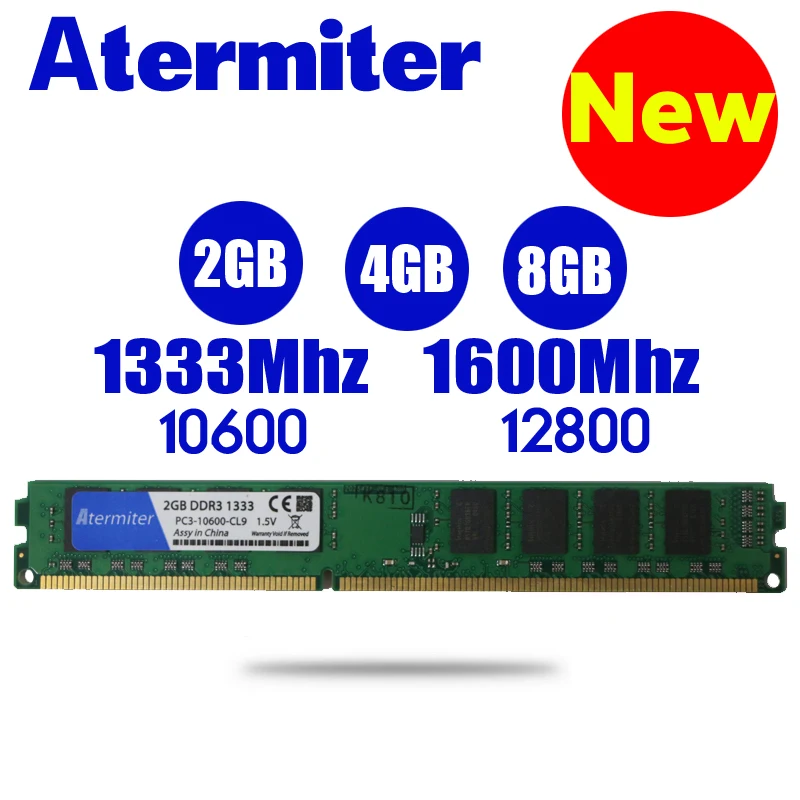 оперативная память ddr3 Радиатор Atermiter PC3 Модуль памяти RAM Компьютер Настольный DDR3 2